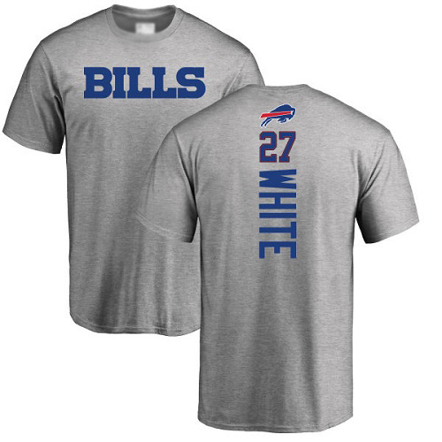 Men NFL Buffalo Bills #27 Tre Davious White Ash Backer T Shirt->nfl t-shirts->Sports Accessory